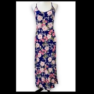 Forever 21 Blue- Floral Casual Midi Dress  Size S